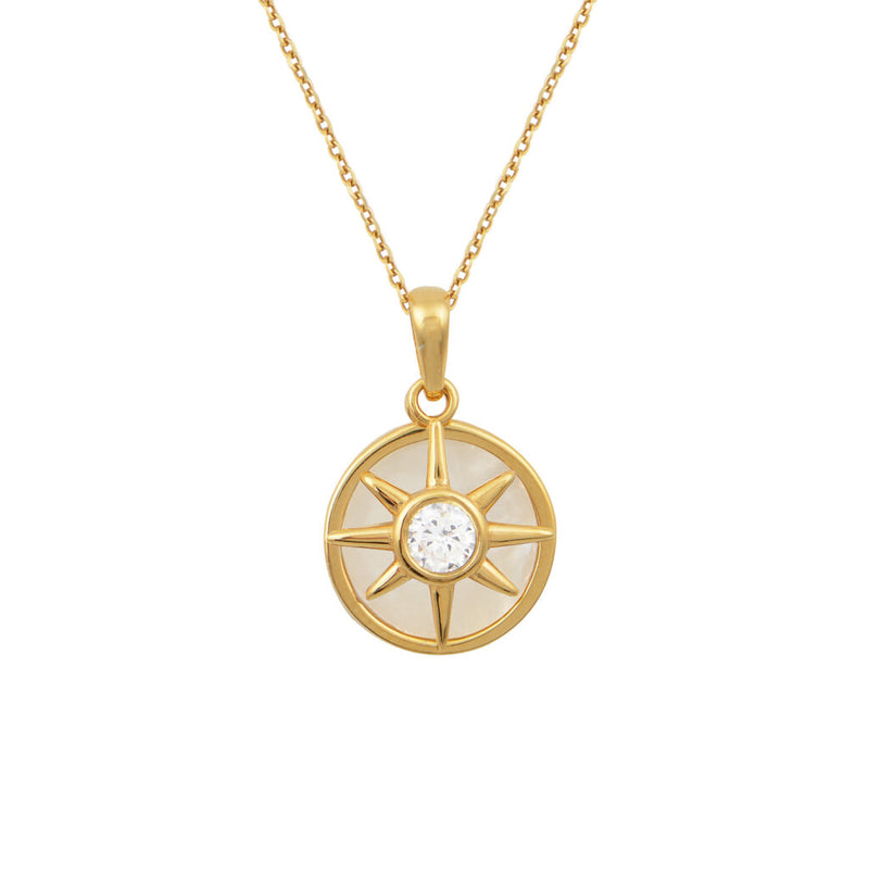 Ivi Star Necklace Gold White