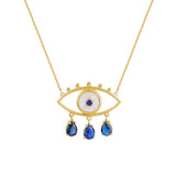 Boho Eyes Blue Necklace