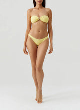 Istanbul  Bandeau Link Bikini Top Yellow