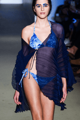 Jacket Daphne Valente Marine Chiffon Jacket Navy O/S / Navy Apoella
