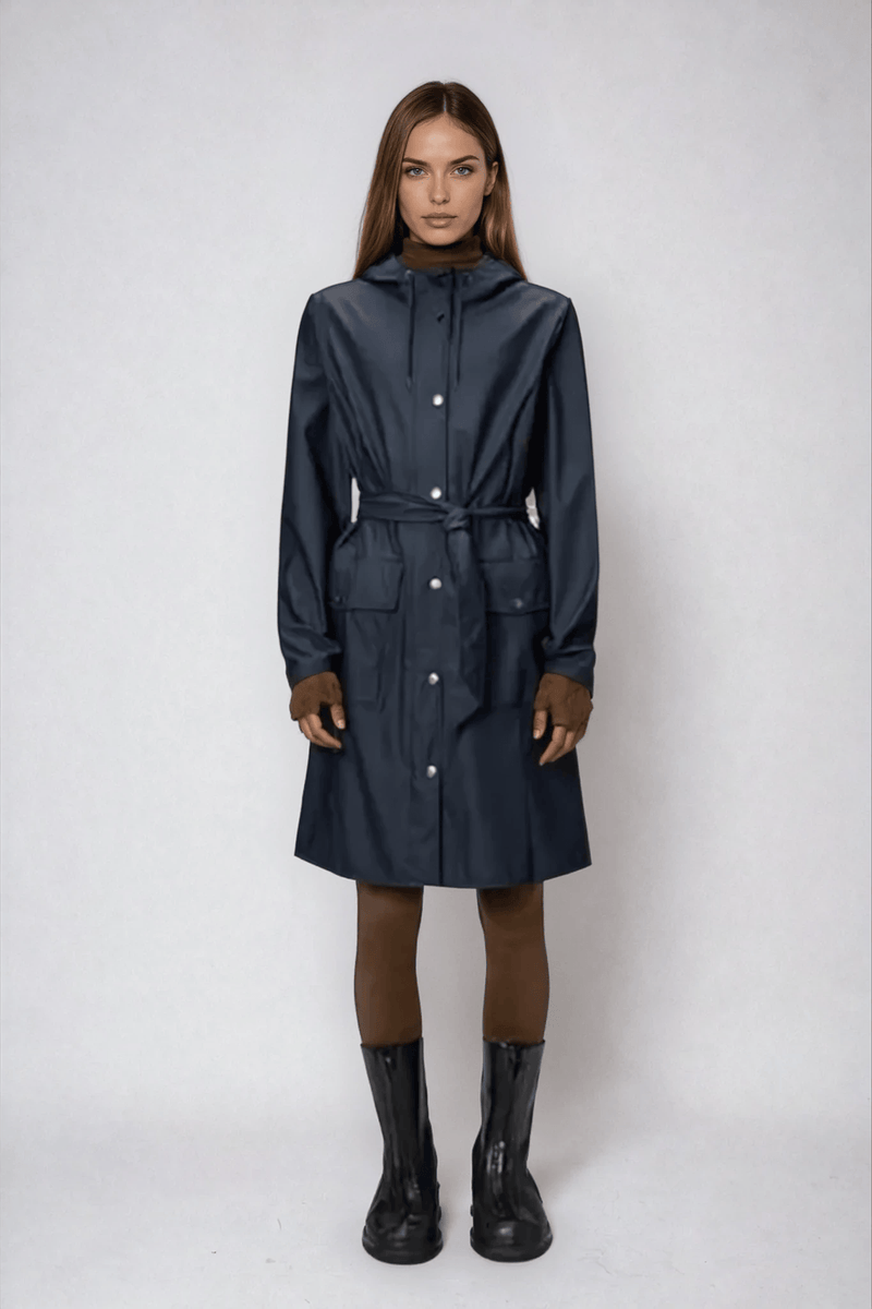 Jacket Rains Curve W Long Jacket W3 Navy Apoella