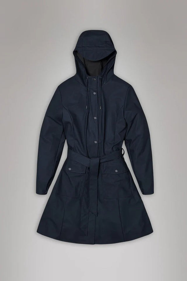 Jacket Rains Curve W Long Jacket W3 Navy Apoella