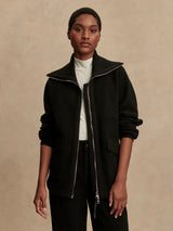 Jacket Varley Eleanor Patch Pocket Fleece Jacket Black Apoella