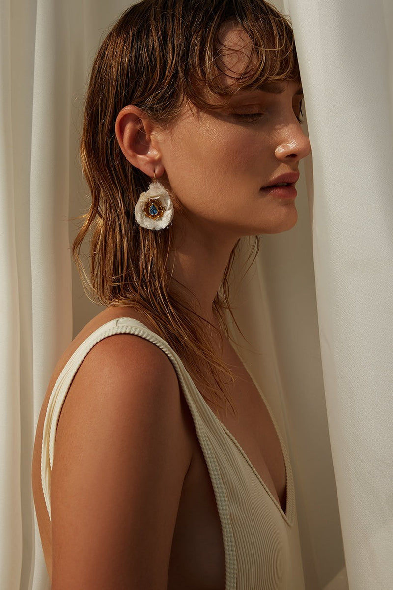 Jewelry Katerina Makriyianni Peony Drop Earrings O/S Apoella