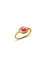 Jewelry Katerina Makriyianni Red Lips Ring 54 Apoella