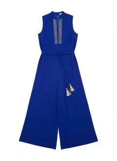 Jumpsuit Etoile Coral Danae Embroidered Jumpsuit Blue/Gold Apoella