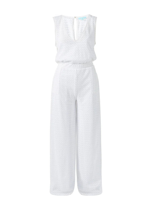 Jumpsuit Melissa Odabash Gracie V Neck Knit Jumpsuit White Apoella