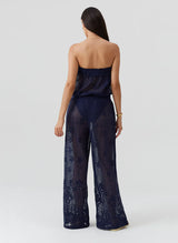 Jumpsuit Melissa Odabash Viv Lace Bandeau Jumpsuit Navy Apoella