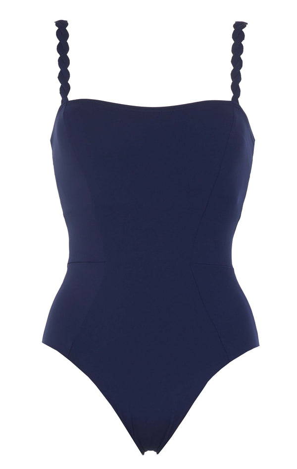 - Karina Over The Shoulder One Piece Night Blue Apoella