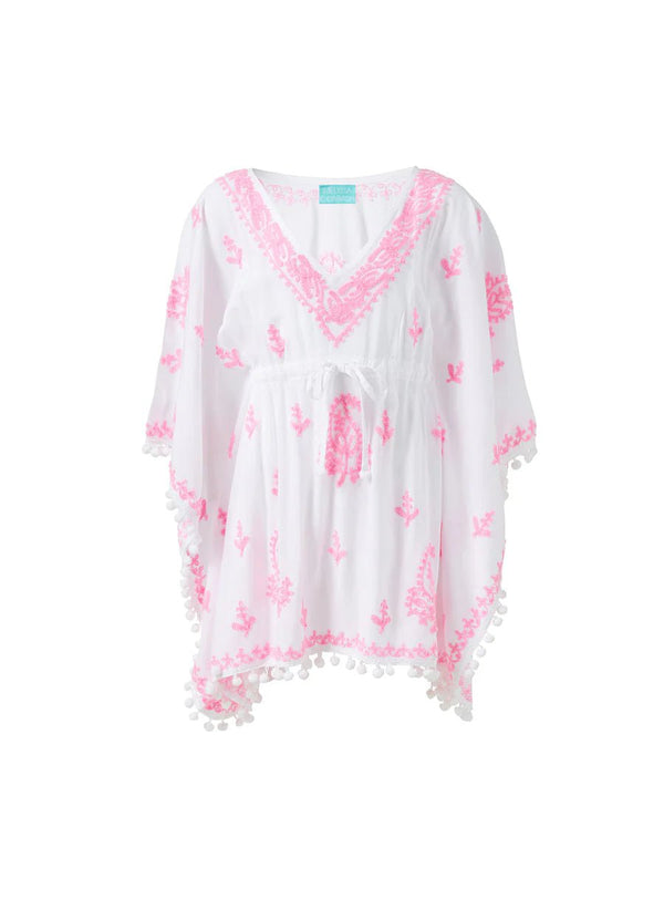 Kids Dresses Melissa Odabash Baby Sharize Caftan White/Pink Apoella