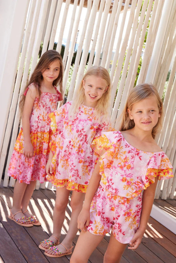 Kids Playsuits Marie Raxevsky Ruffles Playsuit Botanical Lilac Apoella