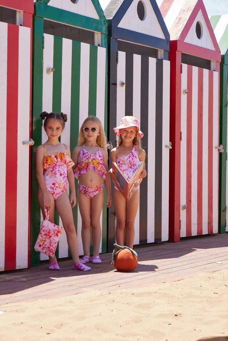 Kids Set Marie Raxevsky Ruffled Top Bikini Botanical Mix Apoella