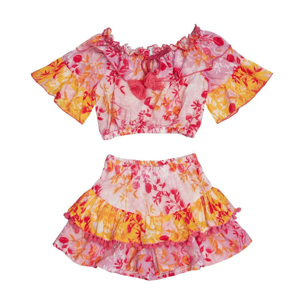 Kids Set Marie Raxevsky Set Top/Skirt Botanical Mix Apoella