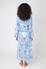 Kimono Heidi Klein Praiano Kimono Beachwear Light Blue Floral/White Apoella
