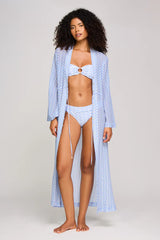 Kimono Heidi Klein Tinos Kimono Beachwear Light Blue/White S / White Blue Apoella