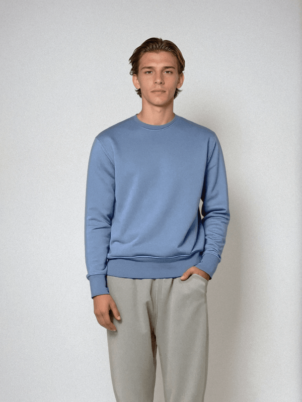 Loungewear Asoma Corvus Sweater Dyed Swimmer Blue Apoella