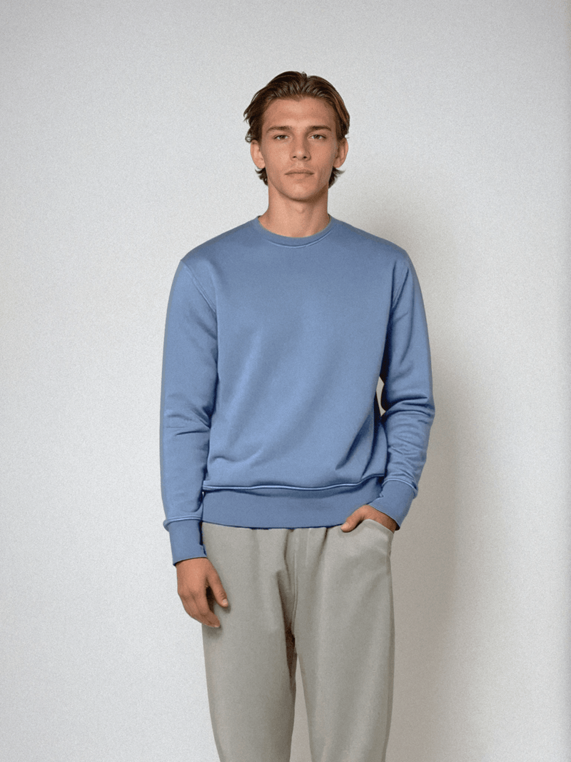 Loungewear Asoma Corvus Sweater Dyed Swimmer Blue Apoella