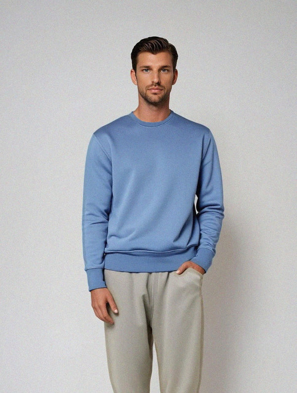 Loungewear Asoma Corvus Sweater Dyed Swimmer Blue Apoella