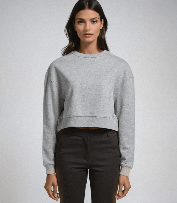Loungewear Asoma Orion Crop Sweater Heather Grey Apoella