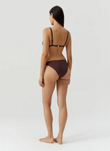 Melissa Odabash Montenegro Over The Shoulder Ring Bikini Top Brown Ribbed Apoella
