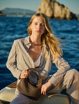 Mini Totes APOELLA Hydra Straw Mini Hobo Bag Brown O/S Apoella