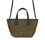 Mini Totes APOELLA Icaria Straw Mini Tote Olive O/S Apoella