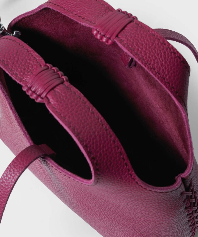 Mini Totes Callista Crafts Micro City Mini Tote Grained Leather Pink O/S / Pink Apoella