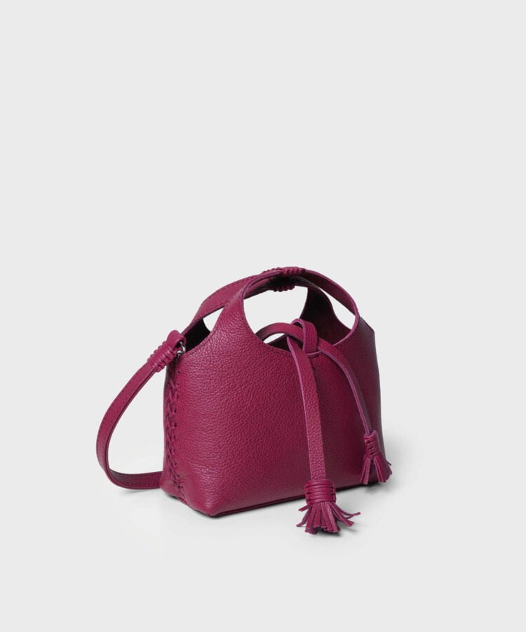 Mini Totes Callista Crafts Micro City Mini Tote Grained Leather Pink O/S / Pink Apoella