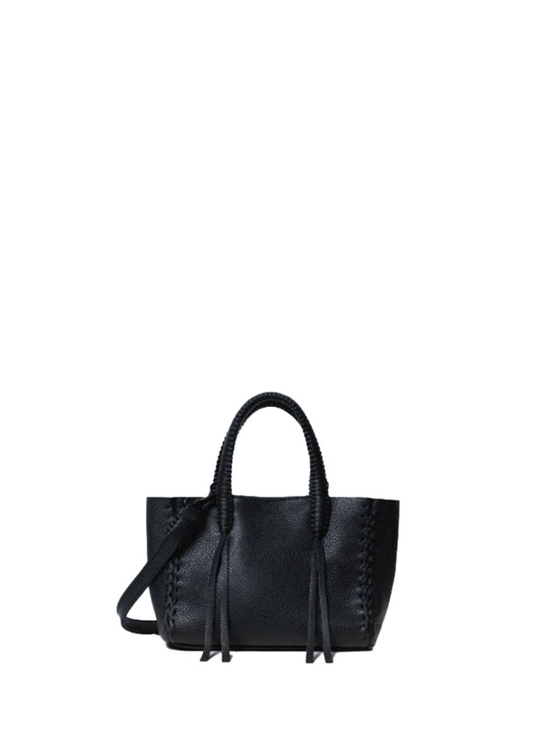 Mini Totes Callista Crafts Micro Tote Grained Leather Black O/S / Black Apoella
