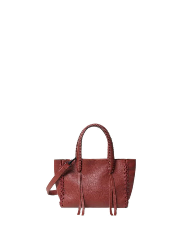Mini Totes Callista Crafts Micro Tote Grained Leather Red O/S Apoella