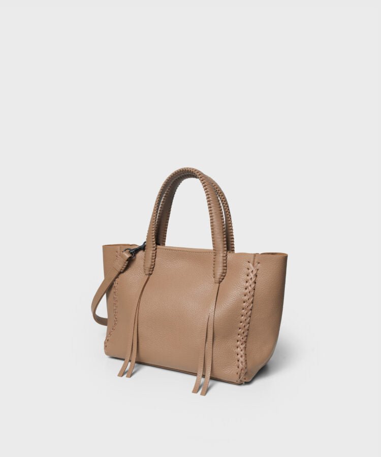 Mini Totes Callista Crafts Mini Tote Grained Leather Camel O/S Apoella