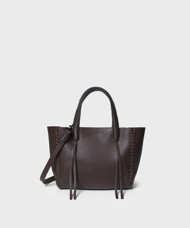 Mini Totes Callista Crafts Mini Tote Grained Leather Cocoa O/S Apoella