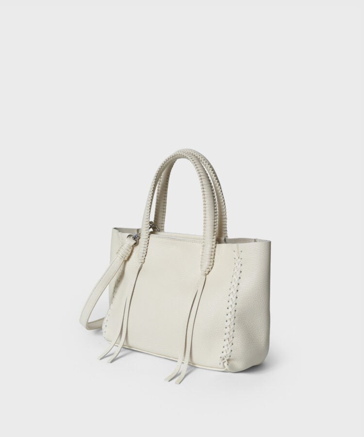 Mini Totes Callista Crafts Mini Tote Grained Leather Cream O/S / Cream Apoella