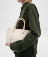 Mini Totes Callista Crafts Mini Tote Grained Leather Cream O/S / Cream Apoella