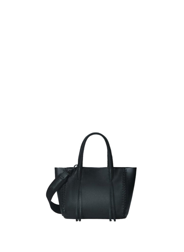 Mini Totes Callista Crafts Tote Mini Grained Leather Black O/S / Black Apoella