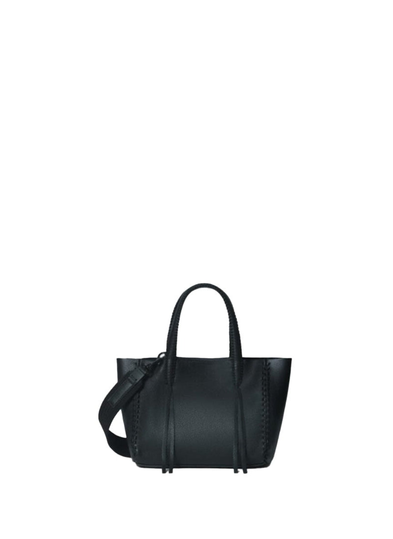 Mini Totes Callista Crafts Tote Mini Grained Leather Black O/S / Black Apoella