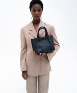 Mini Totes Callista Crafts Tote Mini Grained Leather Black O/S / Black Apoella