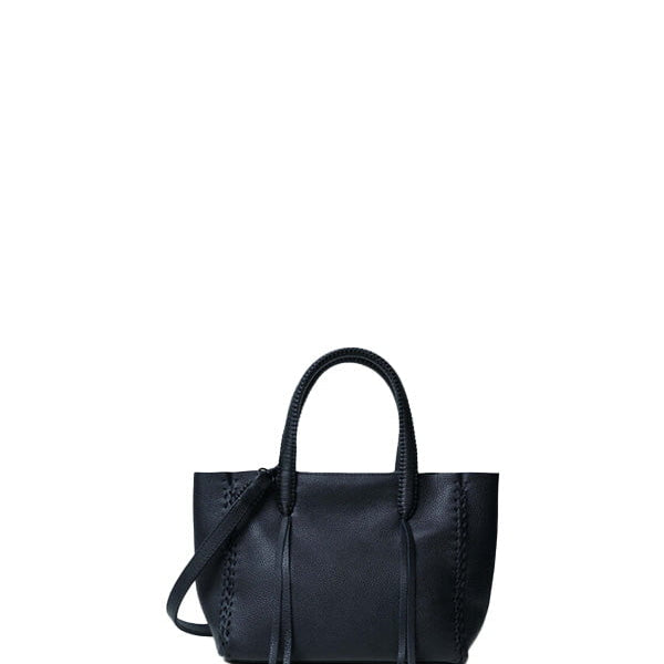 Tote Mini Grained Leather Black - Callista Crafts | Apoella – APOELLA