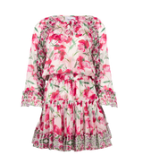 Misa Los Angeles Eliza Paneled Mini Dress Spring Fuchsia Mix Apoella