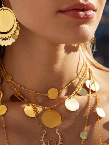 Necklaces Antonia Karra Ali Coin Long Necklace Gold Plated O/S / Gold Apoella