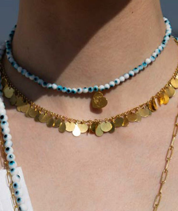 Necklaces Antonia Karra Love Greece Evil Eye Necklace Millefiori Gold Pl O/S Apoella