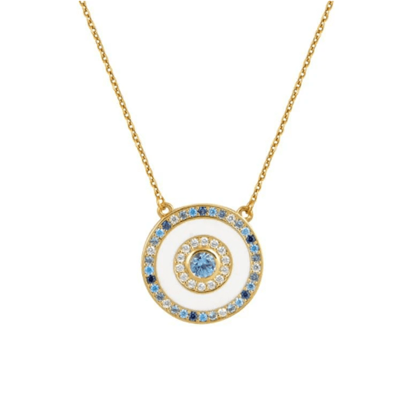 Necklaces Marianna Lemos Blue Fade Round Necklace O/S Apoella