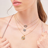 Necklaces Marianna Lemos Blue Fade Round Necklace O/S Apoella