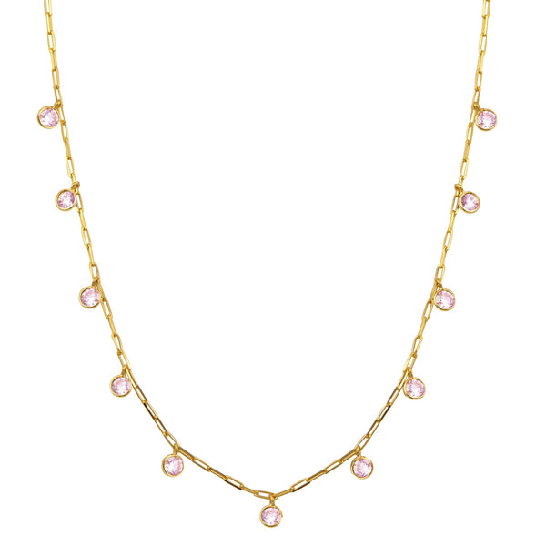 Necklaces Marianna Lemos Drops Necklace Gold/Powder Pink O/S Apoella