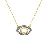 Necklaces Marianna Lemos Maia Necklace Gold Blue Fade O/S Apoella