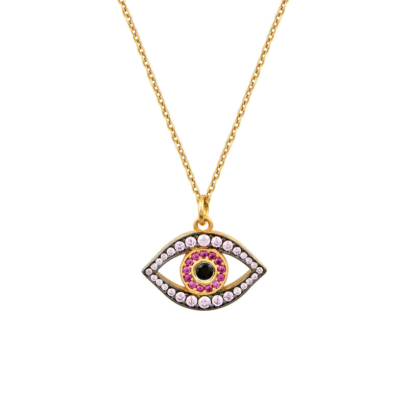 Necklaces Marianna Lemos Mini Eye Necklace Gold/Pink O/S Apoella