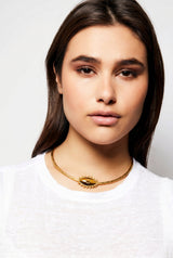 Necklaces Sylvia Toledano Third Eye Choker Tiger Eye/Yellow Onyx O/S Apoella