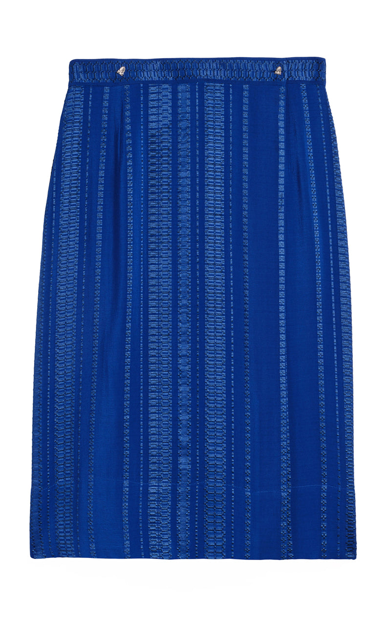 - Nemea Midi Silk Skirt Yves Klein Blue Apoella