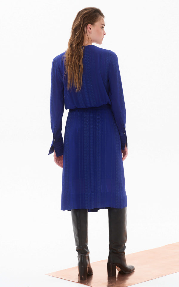 - Nemea Midi Silk Skirt Yves Klein Blue Apoella