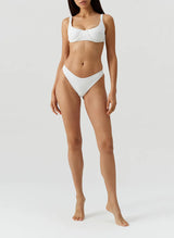 Noto Bikini Bottom Cream Ribbed